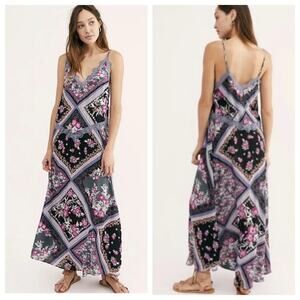 Intimately Free People Stevie Floral Lace Maxi Dress Tank Floral Sz Large L